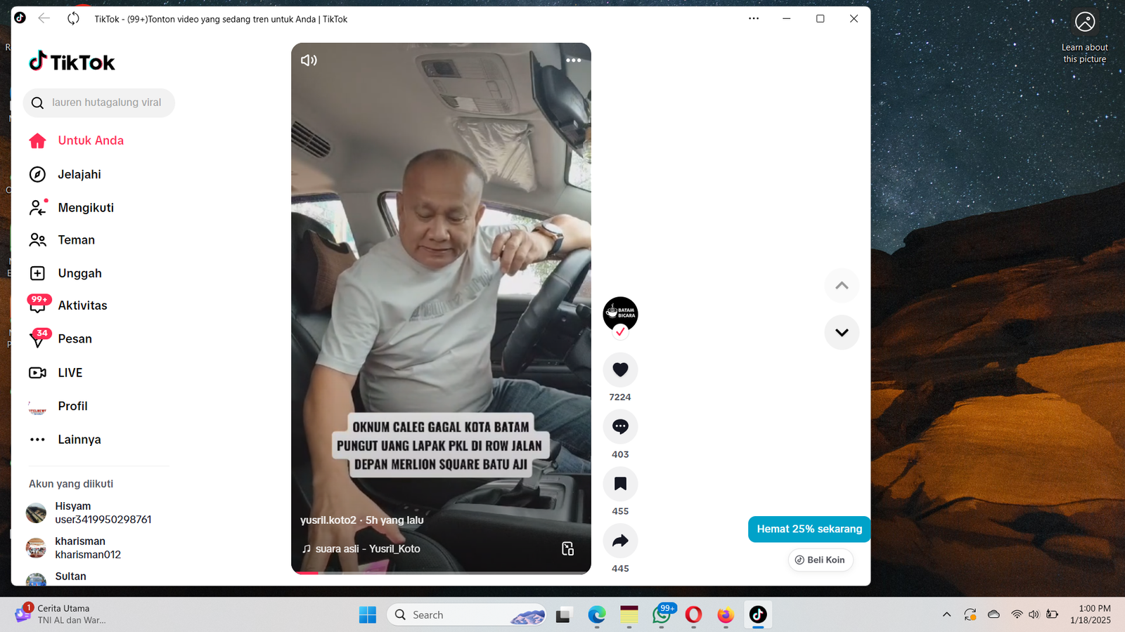 Diduga Oknum Caleg Gagal di Dapil Batu Aji  Pungut Uang Lapak PKL di Depan Perum Melion Square Batu Aji