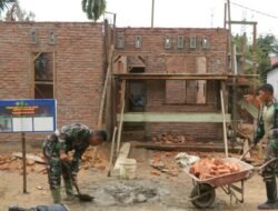 Pembangunan Rumah Permanen TMMD ke-123 Makin Kokoh, Tim Satgas Fokus Pengecoran Balok