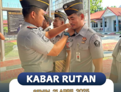 Setingkat Lebih Tinggi, Karutan Batam Pimpin Apel Pagi Sekaligus Penyematan Kenaikan Pangkat Pegawai