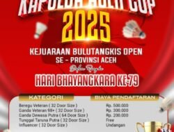 Dalam Rangka Memeriahkan Hari Bhayangkara Ke-79 Kapolda Aceh Cup 2025 Akan Menggelar Kejuaraan Bulu Tangkis Open