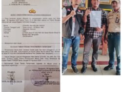 Sekdes Muntai Barat Resmi Laporkan Dugaan Pencemaran Nama Baik dan Ujaran Kebencian ke Polres Bengkali