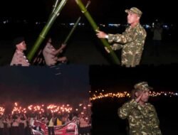 Semangat Kemerdekaan Menyala, Upacara Taptu dan Pawai Obor Peringatan HUT RI ke-80 Bejalan Lancar