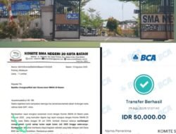 Orangtua Murid di Sekolah SMAN 20 Batam Mengeluh Terkait Sumbangan, Diduga Adanya Pungli, Kemana Dana BOS?