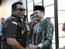 Wakil Bupati, T. Zainal Abidin, S.Pd.I, MH Mewakil Pemerintah Aceh Timur Sambut Kunjungan Kejati Provinsi Aceh