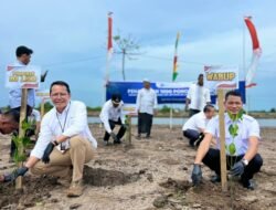 Wakil Bupati Aceh Timur Bersama Kepala Bank BI Lhokseumawe Taman 1000 Pohon Mangrove.
