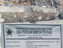 Kadis PU Nias Utara Bungkam Saat Dikonfirmasi Terkait Pemeliharaan Jalan Lombuzaua–Sawo