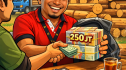 Diduga Transaksi Kayu Ilegal Seret Kades Serapung, Dana Rp80 Juta Belum Kembali