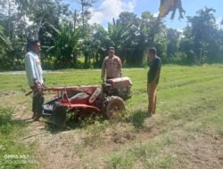 Persiapan Tanam Jagung Pipil di Desa Kuala Alam, Polsek Bengkalis Kawal Pengolahan Lahan