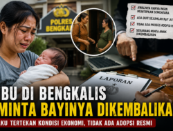 IBU MUDA DI BENGKALIS MENANGIS MINTA BAYINYA DIKEMBALIKAN, DIDUGA ADA PENYERAHAN ANAK TANPA PROSEDUR RESMI