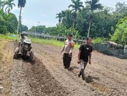 DUKUNG PROGRAM KETAHANAN PANGAN NASIONAL, POLSEK BENGKALIS TINJAU PERSIAPAN LAHAN JAGUNG*