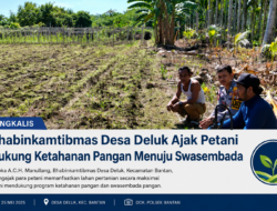 Bhabinkamtibmas Desa Deluk Ajak Petani Dukung Ketahanan Pangan Menuju Swasembada