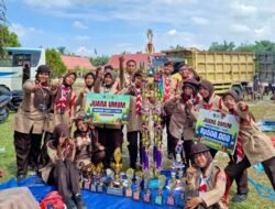 Tampil Perkasa dan Borong Piala, MTsN 1 Kepulauan Meranti Sabet Juara Umum se-Riau di Perkemahan Modern XII Koto Kampar