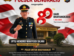 Keluarga Besar Polsek Bengkalis Ucapkan Selamat Hari Bhayangkara ke-80, IPTU Hendro Wahyudi.SH.MH Terus Mengabdi untuk Masyarakat