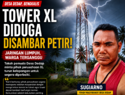 Tower Xl di Desa Dedap Diduga Tersambar Petir, Tokoh Pemuda Desak Perusahaan Segera Lakukan Perbaikan
