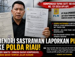 Hendri Sastrawan Siapkan Laporan ke Polda Riau, PLN Dinilai Belum Beri Kepastian Kompensasi Tapak SUTT 131