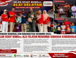 Harmoni Komunal dan Kebangkitan Ekonomi Desa: Jalan Sehat BUMDes Alai Selatan Mewarnai Semarak Kemerdekaan