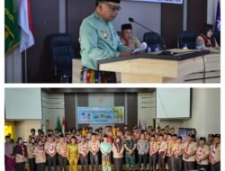 Bupati Asmar Lepas 77 Kontingen Pramuka Meranti Ikuti Jambore Nasional XII 2026 di Cibubur