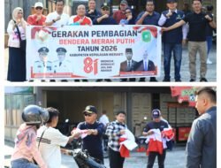 Bupati Asmar Pimpin Pembagian 1.000 Bendera Merah Putih, Ajak Warga Semarakkan Kemerdekaan