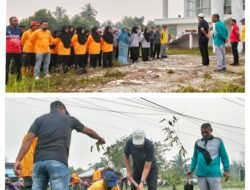 “Bukan Sekadar Bersih-Bersih, Abu Hanifah Tanamkan Budaya Gotong Royong di Dispersip Meranti”