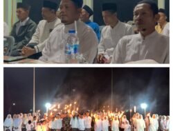 Cahaya Obor Santri Sungai Anak Kamal Terangi Malam, Mastowi Dorong Generasi Berakhlak dan Berilmu
